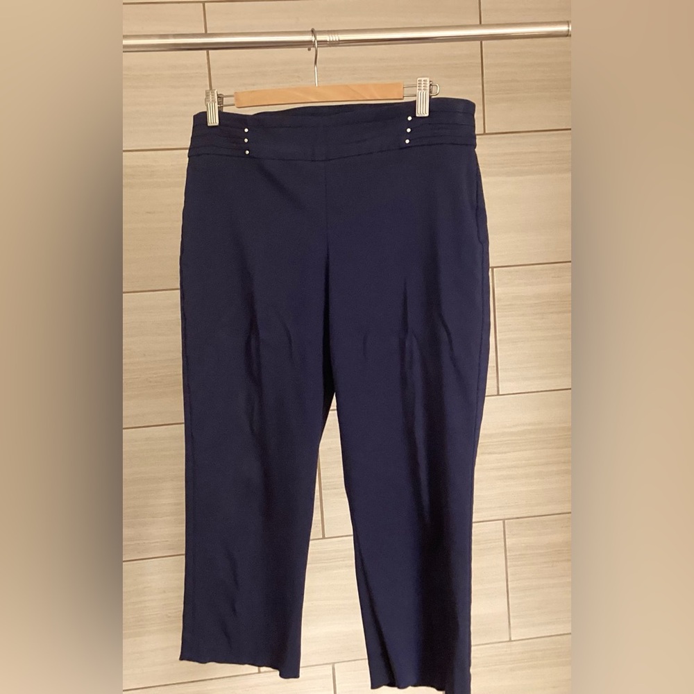 Elegant Navy Women's Pants- ankle length